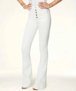 Wholesale ✔️ Ramy Brook Cindy High Rise Flare Pant in White for 👩 women ✔️