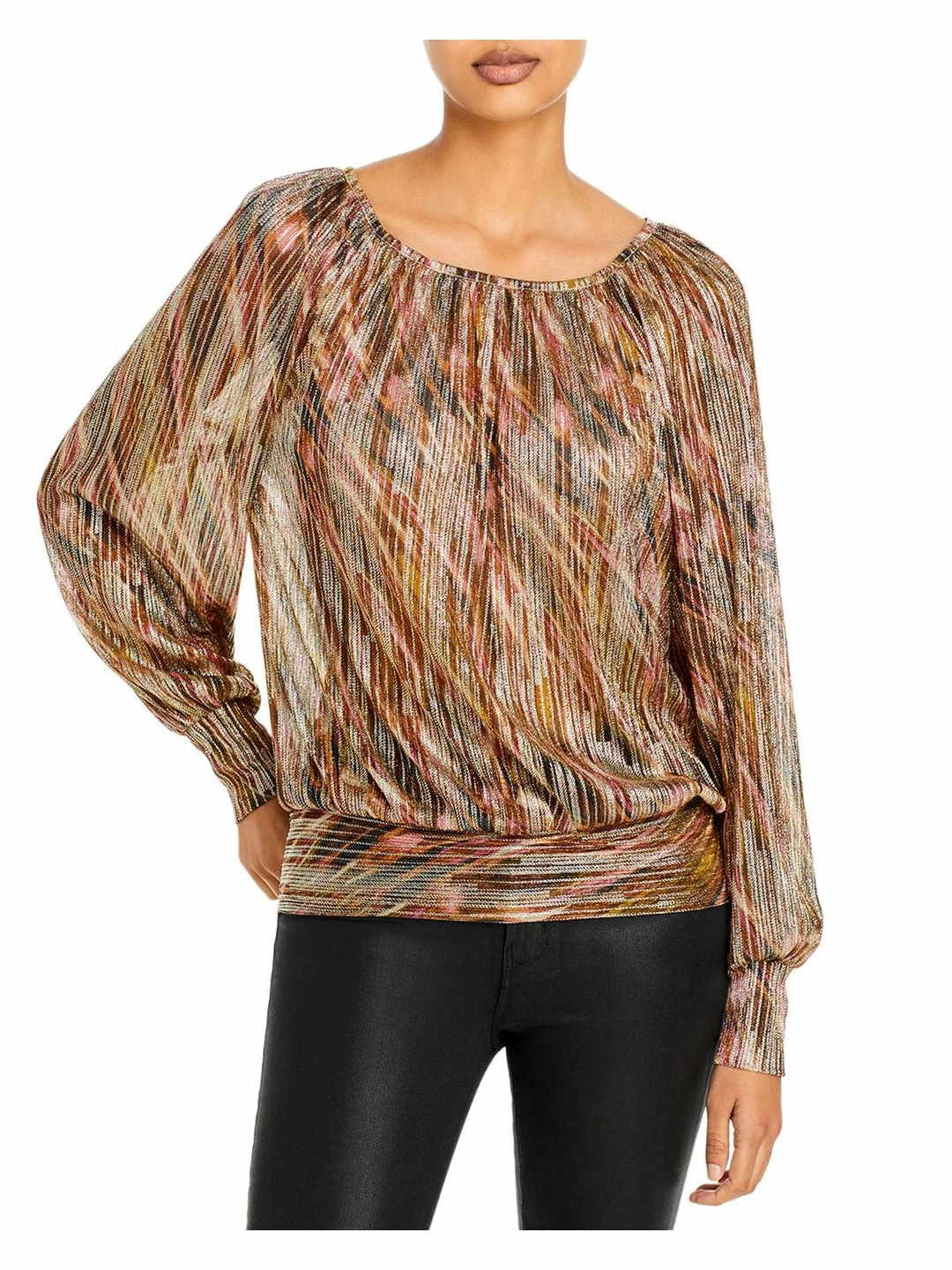 Hot Sale 😍 Ramy Brook Lucille 👩 Womens Metallic Sheer Blouse 🌟 1 Hot Sale 😍 Ramy Brook Lucille 👩 Womens Metallic Sheer Blouse 🌟