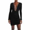 Cheapest ❤️ Ramy Brook Alexi 👩 Womens Deep V-Neck Embellished Cocktail and Party 👗 Dress 🛒