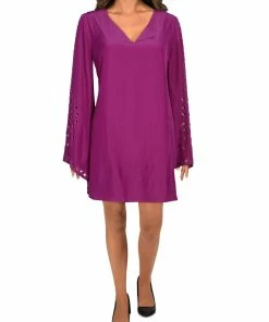 Wholesale 😍 Ramy Brook Molly 👩 Womens Embellished Long Sves Cocktail and Party 👗 Dress 😉