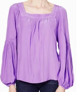 Brand new ⌛ Ramy Brook Tobie Long Sleeve Blouse In Bright Jasmine for 👩 women 💯