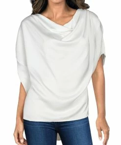 Discount ✨ Ramy Brook Dorothy 👩 Womens Scoop Neck Short Sleeve Top ❤️