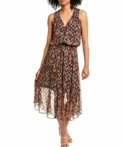 Brand new 🌟 Ramy Brook Printed Leah 👗 Dress in Black Combo for 👩 women 🎁