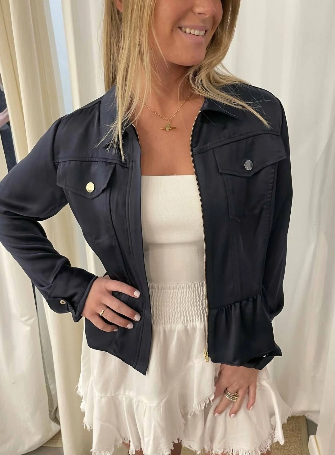 Brand new ๐ Ramy Brook Remi Jacket in Navy for ๐ฉ women ๐คฉ 2 Brand new ๐ Ramy Brook Remi Jacket in Navy for ๐ฉ women ๐คฉ - Image 2
