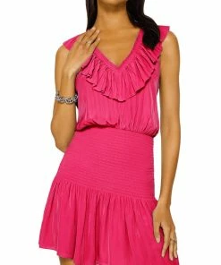 Buy 🤩 Ramy Brook Ellery 👩 Womens Ruffled Short Mini 👗 Dress ✨