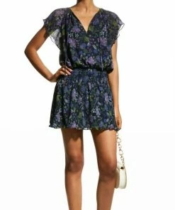 Best Pirce 💯 Ramy Brook Printed Milene 👗 Dress in Navy Combo for 👩 women 🔔